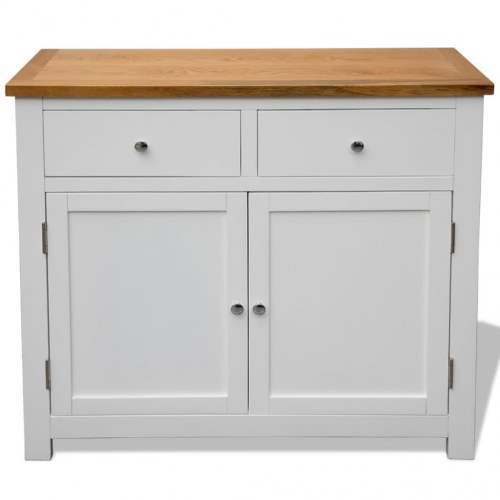 Skænk 90x33,5x83 cm massivt egetræ