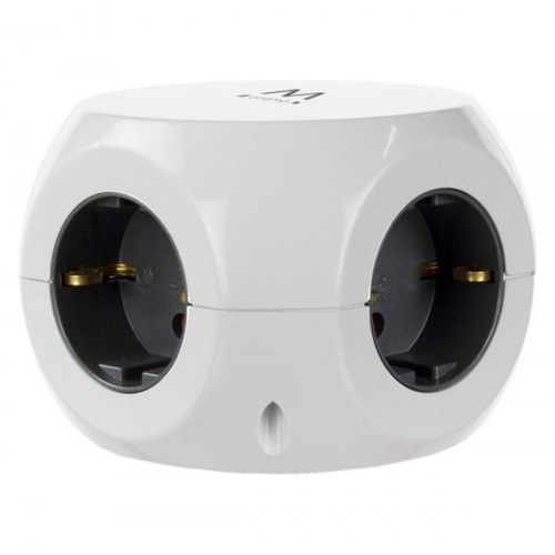 Stikdåse med USB Ewent EW3939, 3 Schuko + 3 USB, 1,5 m, hvid