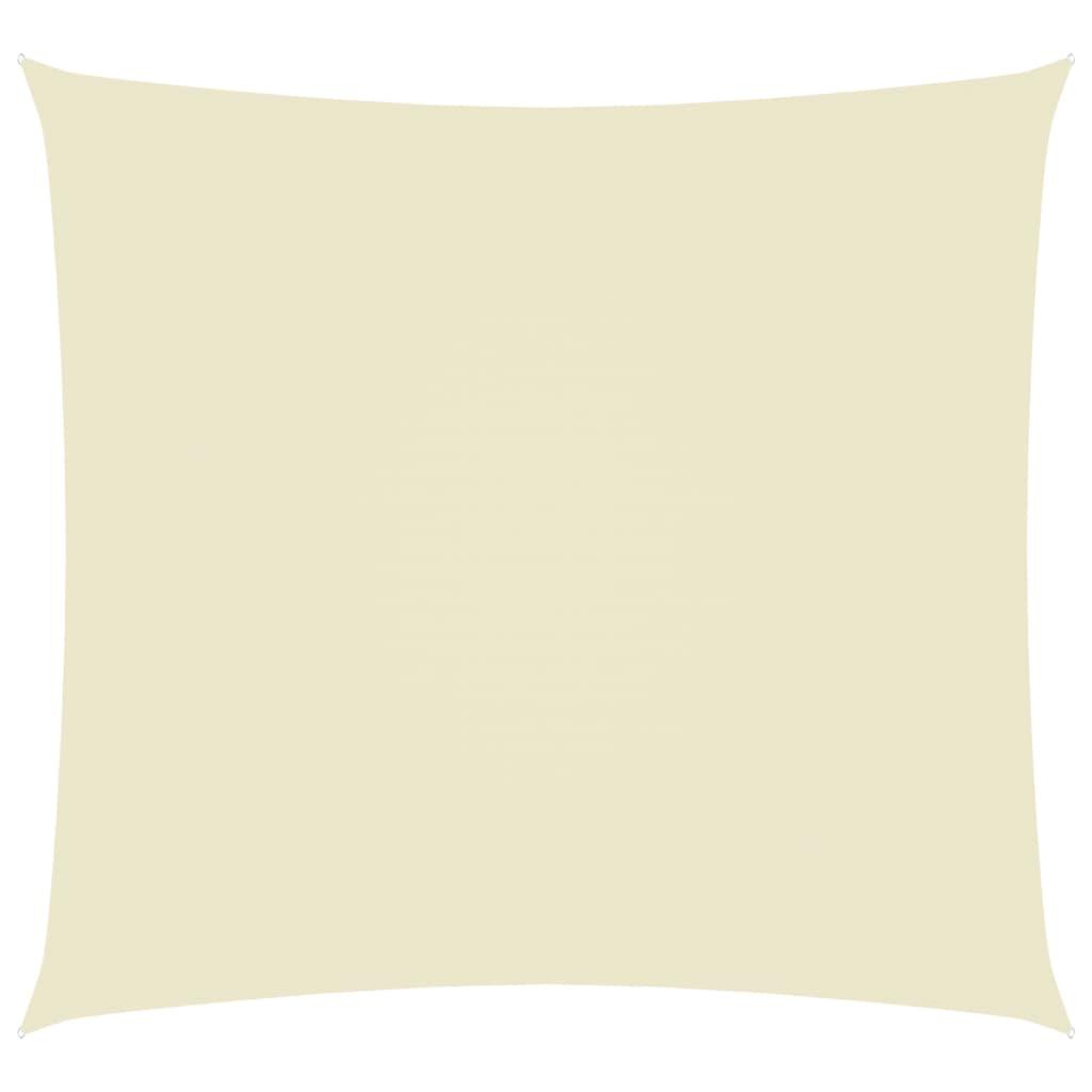 Solsejl 2,5x3 m rektangulær oxfordstof cremefarvet billede