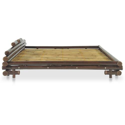 Sengestel mørkebrun bambus 160 x 200 cm