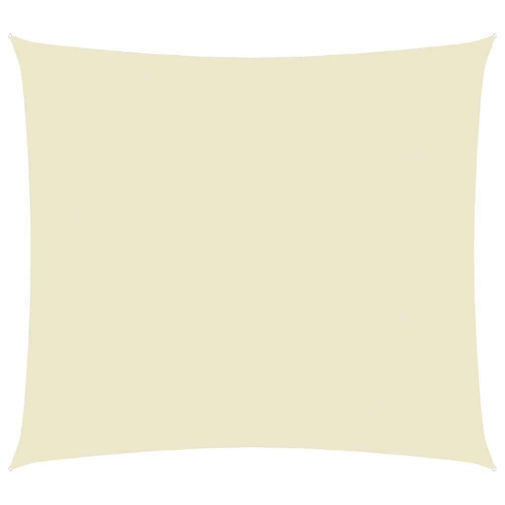 Solsejl 3,5x4,5 m rektangulær oxfordstof cremefarvet billede