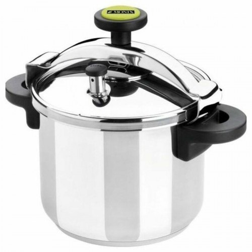Trykkoger Monix Classica 6 l - rustfrit stål, sort/sølv