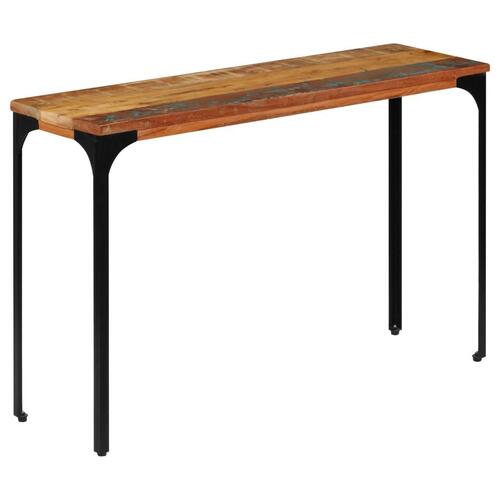 Konsolbord 120x35x76 cm massivt genbrugstræ