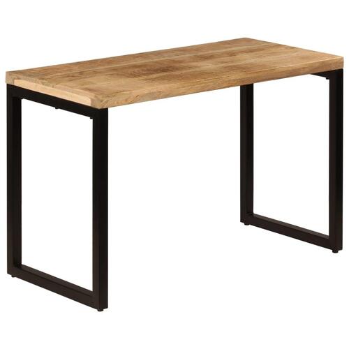 Spisebord 115 x 55 x 76 cm massivt mangotræ og stål