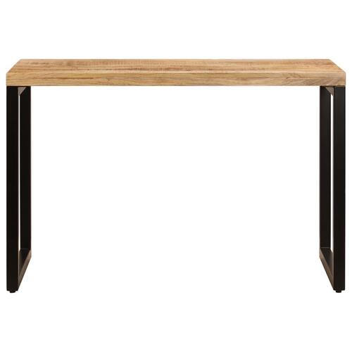 Spisebord 115 x 55 x 76 cm massivt mangotræ og stål