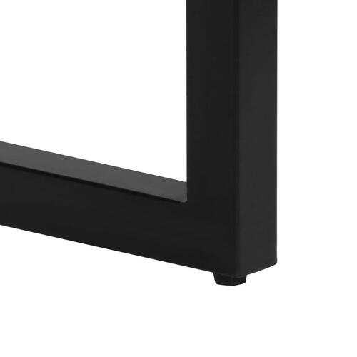 Spisebord 115 x 55 x 76 cm massivt mangotræ og stål