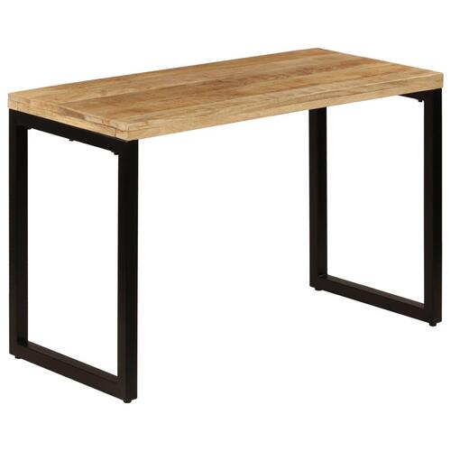 Spisebord 115 x 55 x 76 cm massivt mangotræ og stål