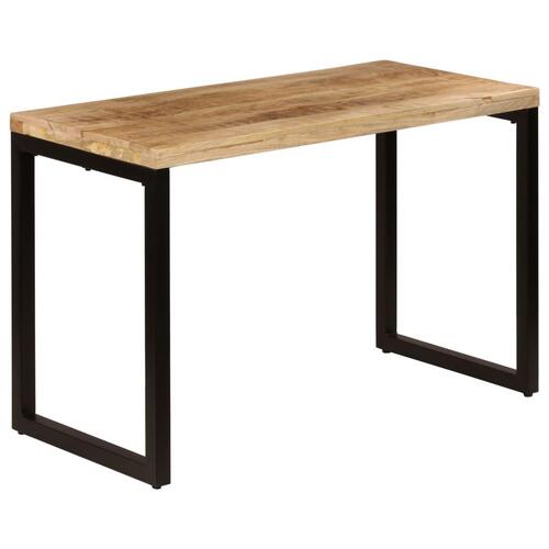 Spisebord 115 x 55 x 76 cm massivt mangotræ og stål