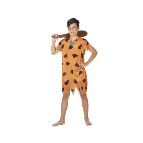 Kostume til børn Huleboer kvinde Orange (1 Pc) 5-6 år