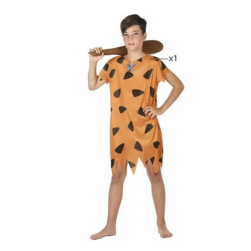 Kostume til børn Huleboer kvinde Orange (1 Pc) 5-6 år