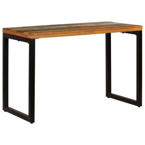 Spisebord 115x55x76 cm massivt genbrugstræ og stål
