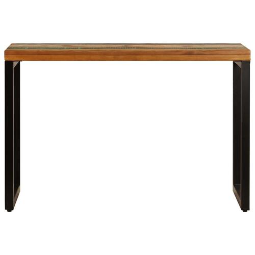 Spisebord 115x55x76 cm massivt genbrugstræ og stål