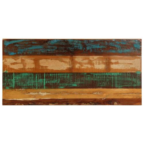 Spisebord 115x55x76 cm massivt genbrugstræ og stål