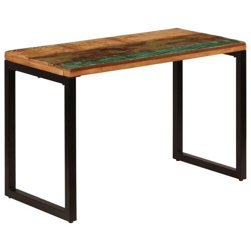 Spisebord 115x55x76 cm massivt genbrugstræ og stål