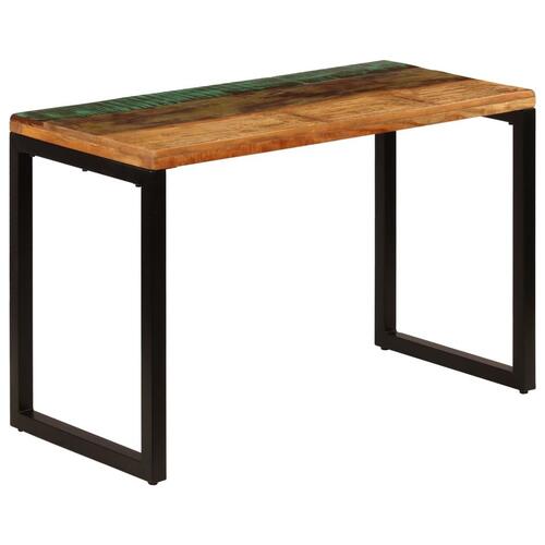 Spisebord 115x55x76 cm massivt genbrugstræ og stål