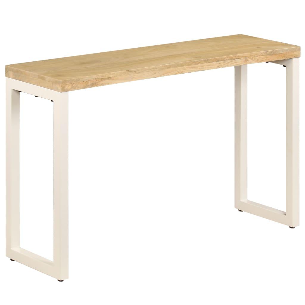 Konsolbord 120x35x76 cm massivt mangotræ og stål