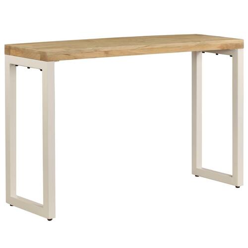 Konsolbord 120x35x76 cm massivt mangotræ og stål