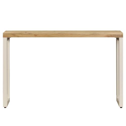 Konsolbord 120x35x76 cm massivt mangotræ og stål
