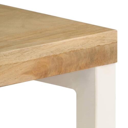 Konsolbord 120x35x76 cm massivt mangotræ og stål