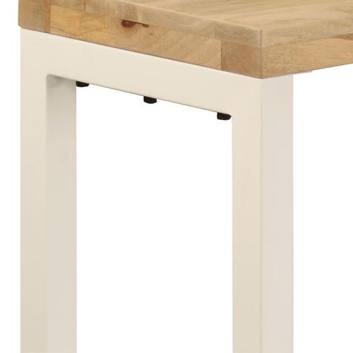 Konsolbord 120x35x76 cm massivt mangotræ og stål