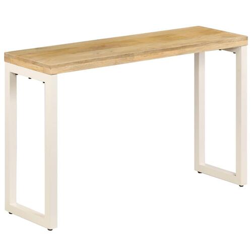 Konsolbord 120x35x76 cm massivt mangotræ og stål