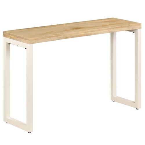 Konsolbord 120x35x76 cm massivt mangotræ og stål