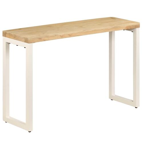 Konsolbord 120x35x76 cm massivt mangotræ og stål