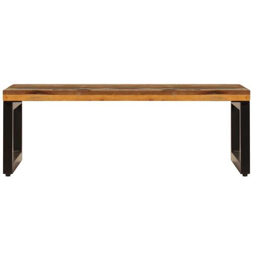 Sofabord 100x50x35 cm massivt genbrugstræ og stål