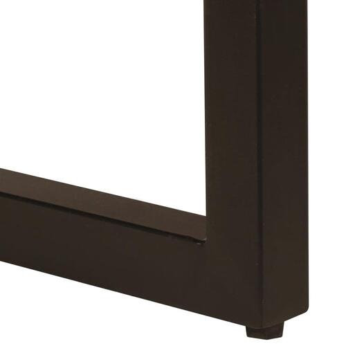 Sofabord 100x50x35 cm massivt genbrugstræ og stål