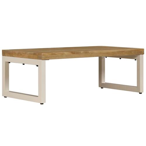 Sofabord 100x50x35 cm massivt mangotræ og stål