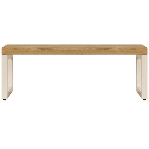 Sofabord 100x50x35 cm massivt mangotræ og stål