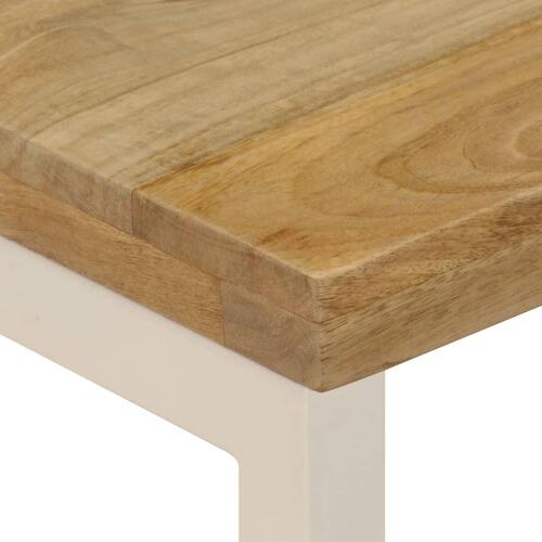 Sofabord 100x50x35 cm massivt mangotræ og stål