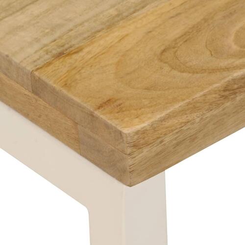 Sofabord 100x50x35 cm massivt mangotræ og stål