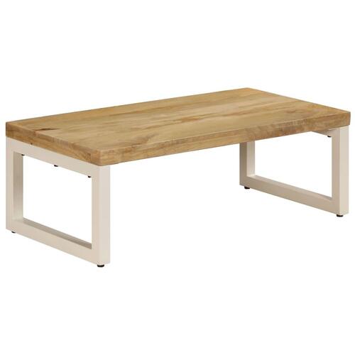 Sofabord 100x50x35 cm massivt mangotræ og stål