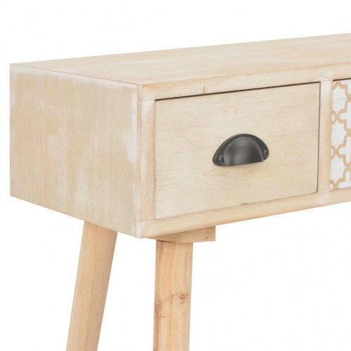 Konsolbord med 3 skuffer 100 x 30 x 73 cm massivt fyrretræ