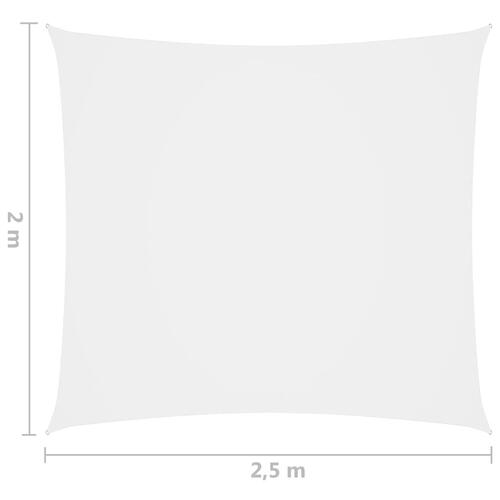 Solsejl 2x2,5 m rektangulær oxfordstof hvid