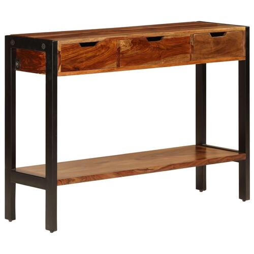 Skænk med 3 skuffer 110x35x75 cm massivt akacietræ
