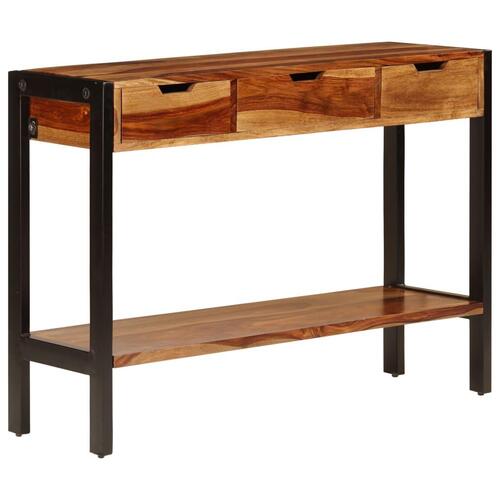 Skænk med 3 skuffer 110x35x75 cm massivt akacietræ