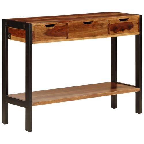 Skænk med 3 skuffer 110x35x75 cm massivt akacietræ
