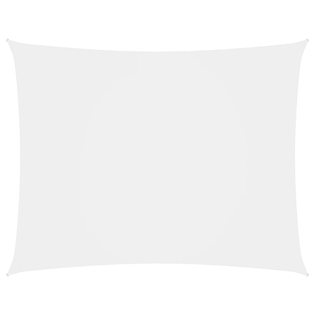 Solsejl 2,5x4 m oxfordstof rektangulær hvid billede