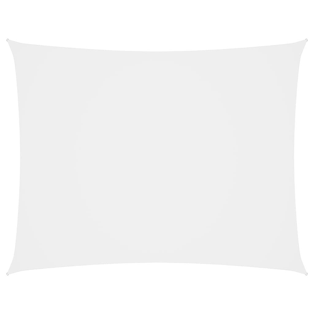 Solsejl 3x4,5 m rektangulær oxfordstof hvid billede