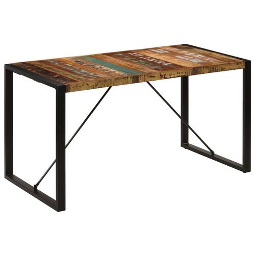 Spisebord 140x70x75 cm massivt genbrugstræ