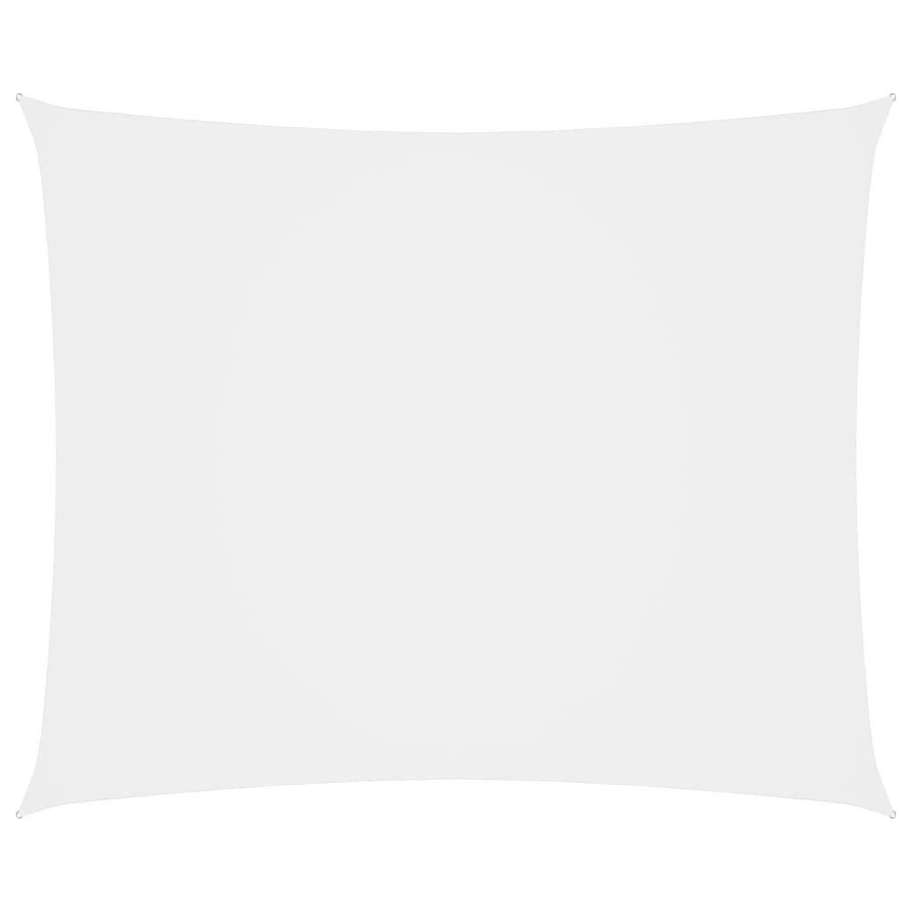 Solsejl 4x5 m rektangulær oxfordstof hvid billede