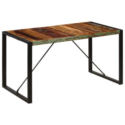 Spisebord 140x70x75 cm massivt genbrugstræ
