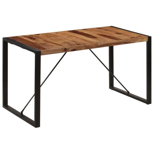 Spisebord 140 x 70 x 75 cm massivt sheeshamtræ
