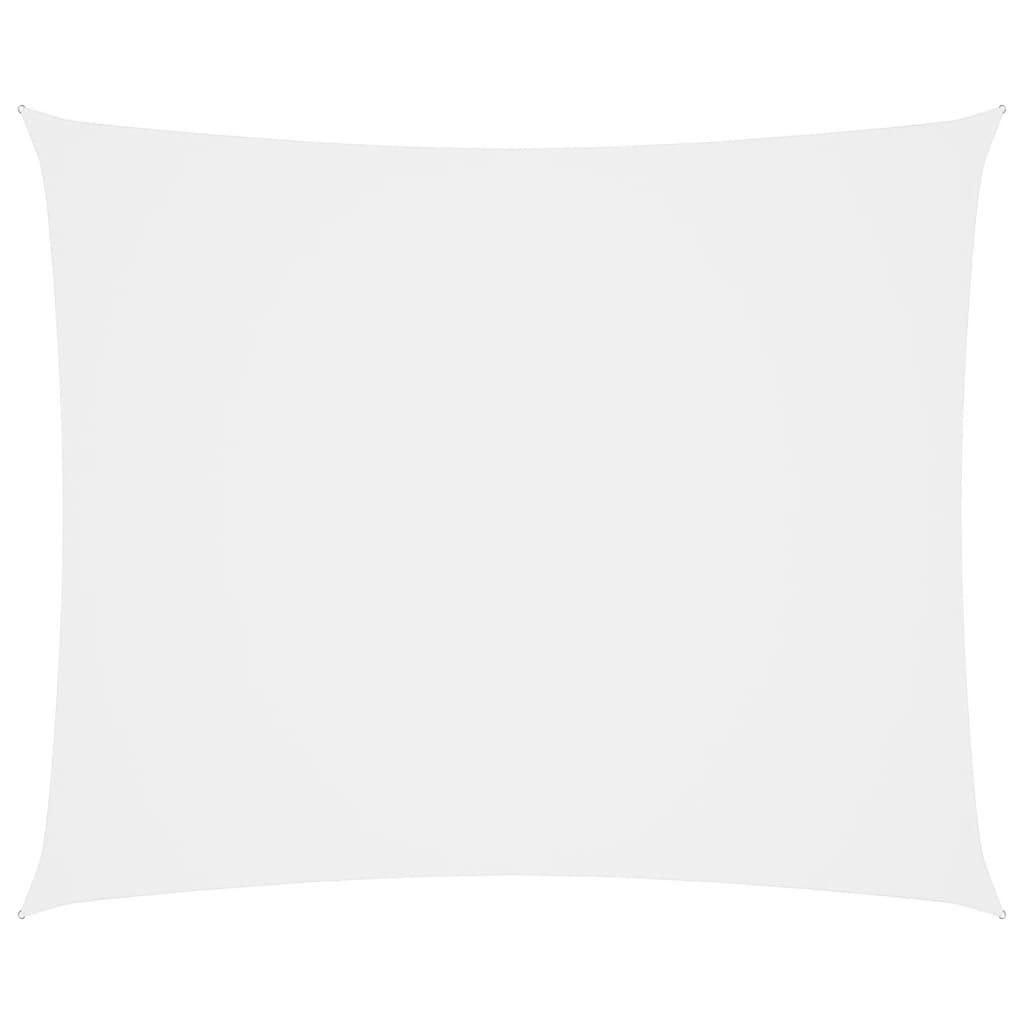 Solsejl 5x7 m rektangulær oxfordstof hvid billede