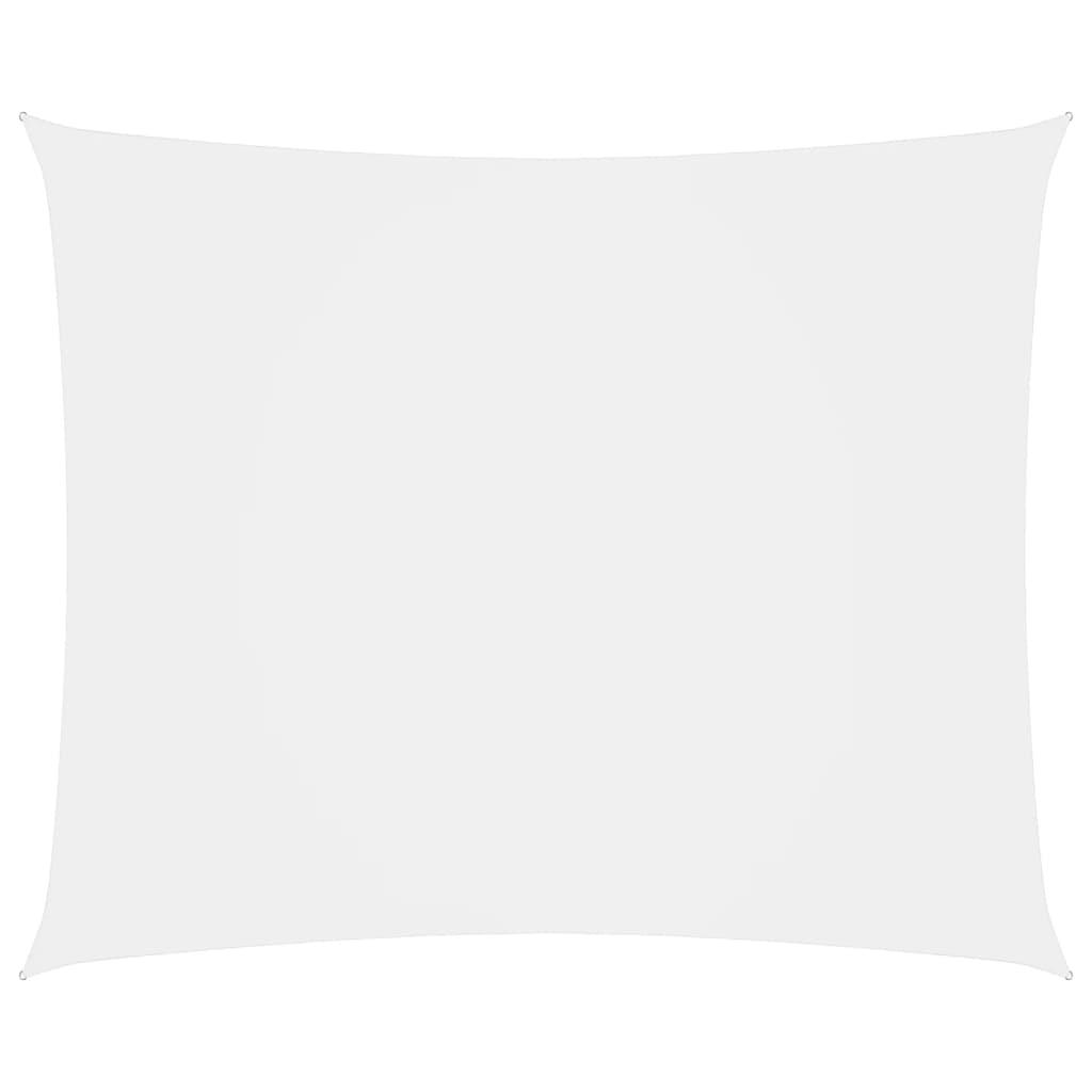 Solsejl 2X2,5 M Rektangulær Oxfordstof Hvid - 6 x 8 m