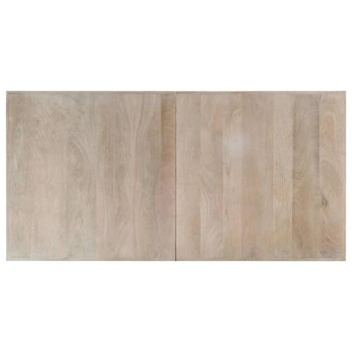 Spisebord 160 x 80 x 75 cm massivt mangotræ hvid