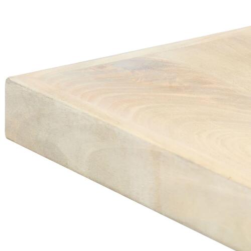 Spisebord 160 x 80 x 75 cm massivt mangotræ hvid