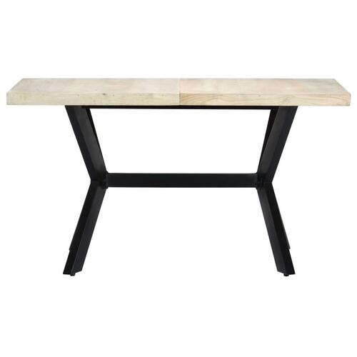 Spisebord 140 x 70 x 75 cm massivt afbleget mangotræ